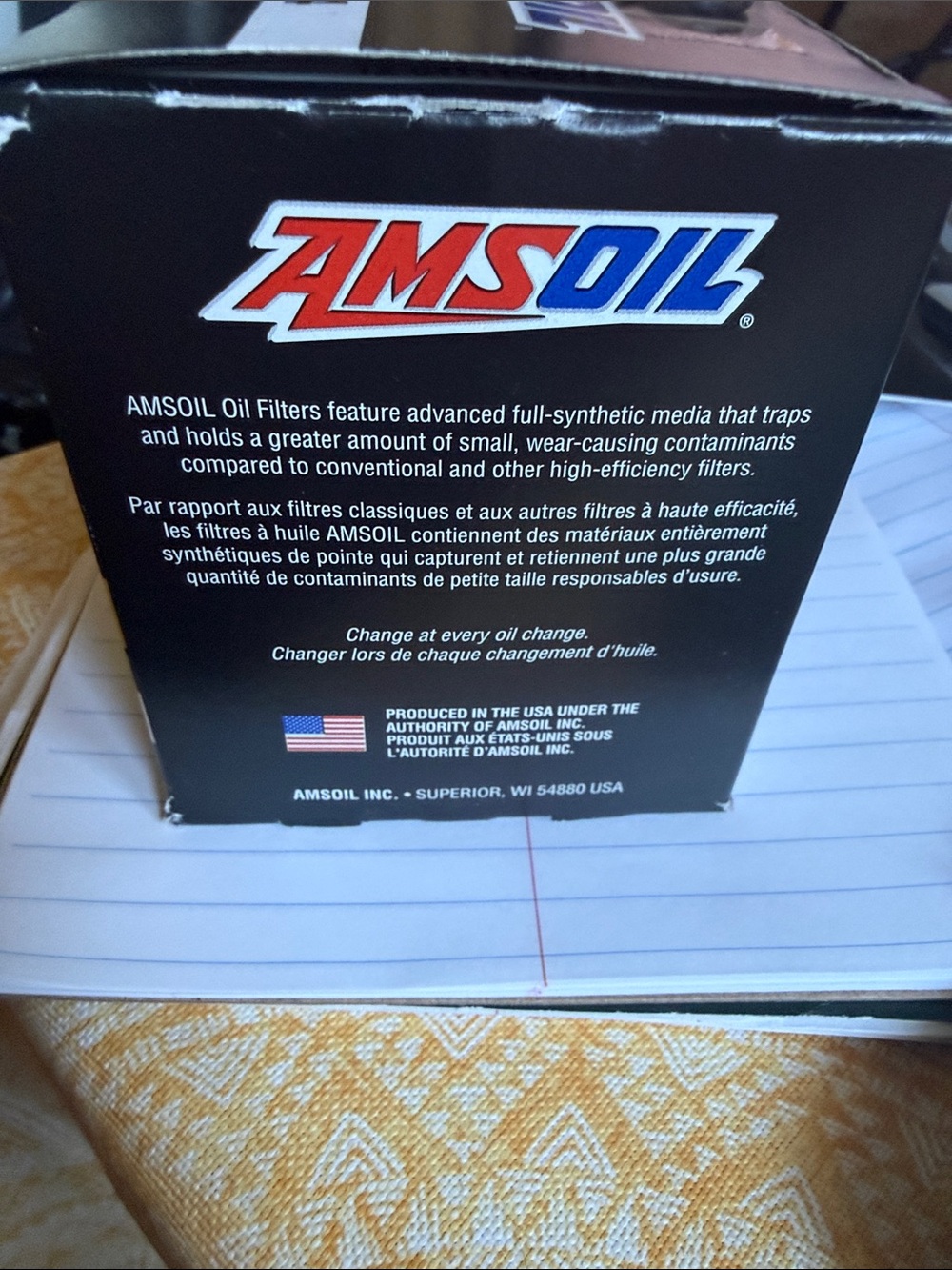 EAOM134 Black & Yellow Motorcycle Oil Filter - Picture 2 of 3